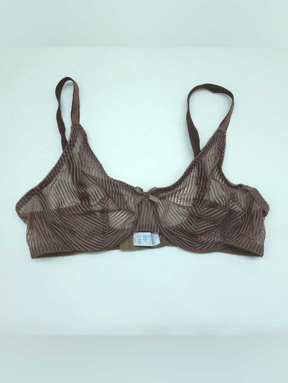 Bestform Vintage Sheer Stripe Bra Brown 36C Underwire